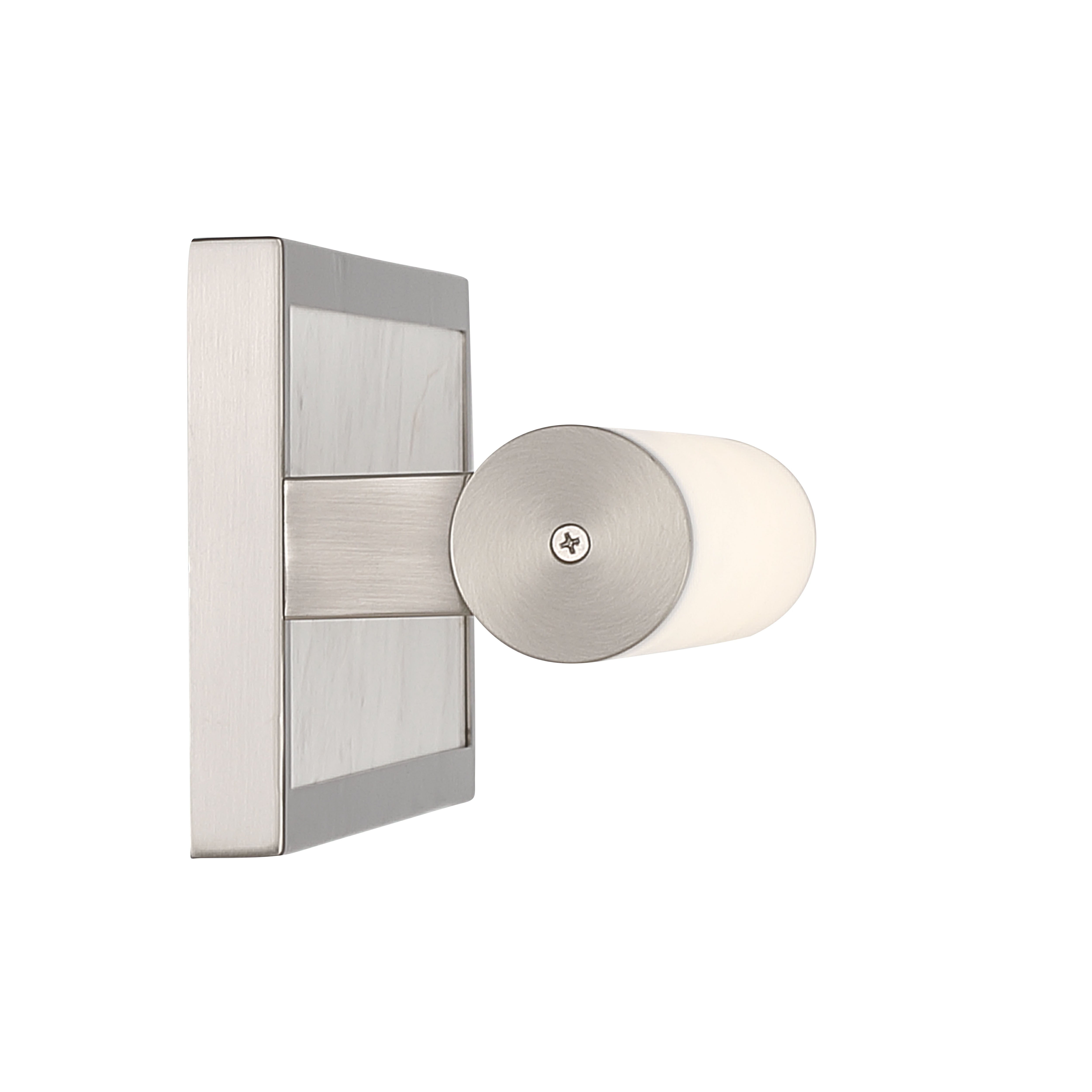 Stratum Integrated LED 18in Vanity in Brushed Nickel with Jazz White Marble - - Golden Lighting