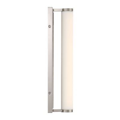 Stratum Integrated LED 18in Vanity in Brushed Nickel with Moon Rock Slate - - Golden Lighting