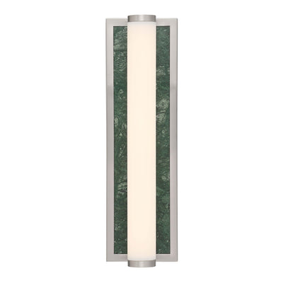 Stratum Integrated LED 18in Vanity in Brushed Nickel with Persian Green Marble - - Golden Lighting
