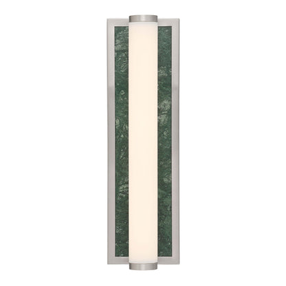Stratum Integrated LED 18in Vanity in Brushed Nickel with Persian Green Marble - - Golden Lighting