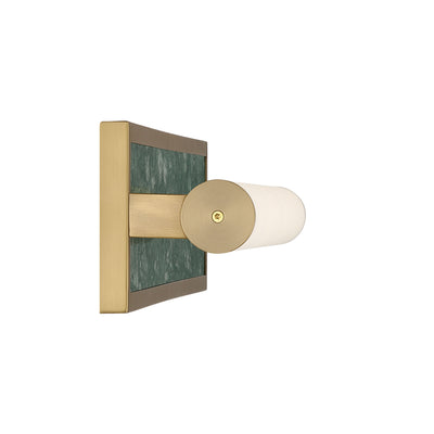 Stratum Integrated LED 24in Vanity in Brushed Champagne Brass with Persian Green Marble - - Golden Lighting