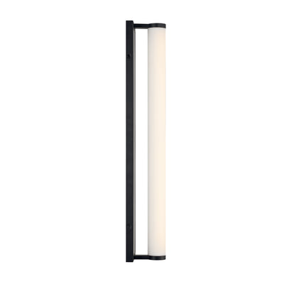 Stratum Integrated LED 24in Vanity in Matte Black with Jazz White Marble - - Golden Lighting