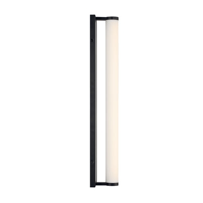 Stratum Integrated LED 24in Vanity in Matte Black with Jazz White Marble - - Golden Lighting