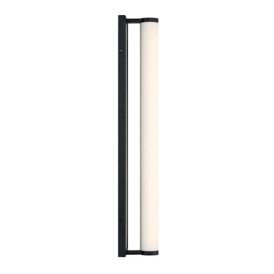 Stratum Integrated LED 24in Vanity in Matte Black with Persian Green Marble - - Golden Lighting
