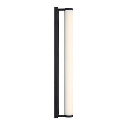 Stratum Integrated LED 24in Vanity in Matte Black with Persian Green Marble - - Golden Lighting