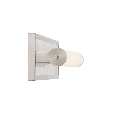 Stratum Integrated LED 24in Vanity in Brushed Nickel with Jazz White Marble - - Golden Lighting