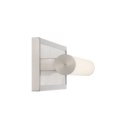 Stratum Integrated LED 24in Vanity in Brushed Nickel with Jazz White Marble - - Golden Lighting