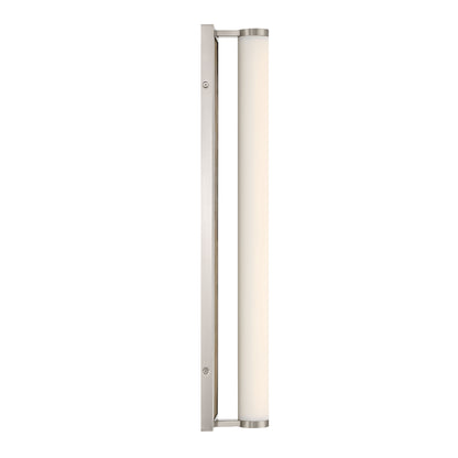 Stratum Integrated LED 24in Vanity in Brushed Nickel with Moon Rock Slate - - Golden Lighting