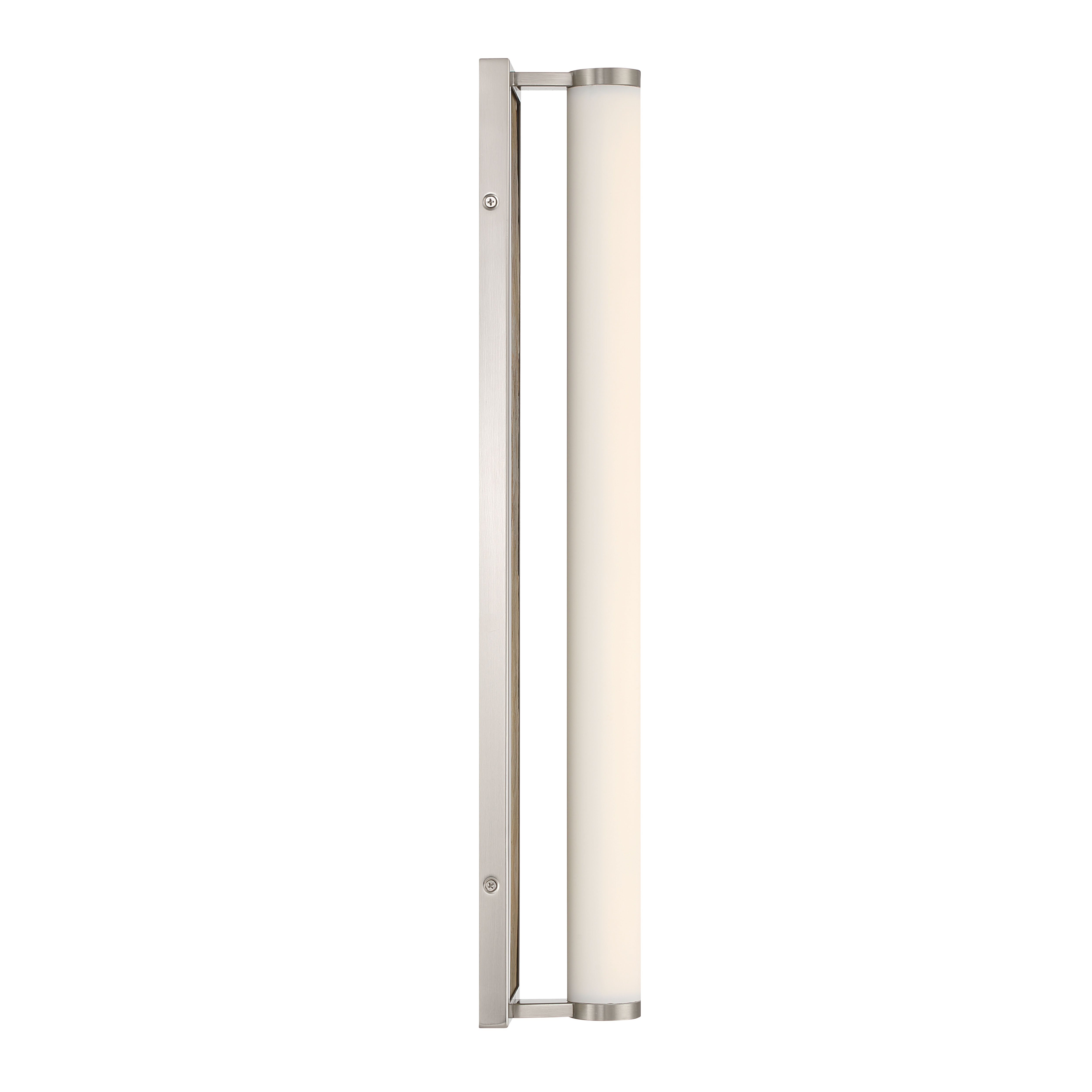 Stratum Integrated LED 24in Vanity in Brushed Nickel with Moon Rock Slate - - Golden Lighting