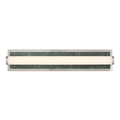 Stratum Integrated LED 24in Vanity in Brushed Nickel with Persian Green Marble - - Golden Lighting