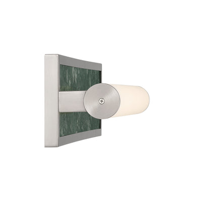 Stratum Integrated LED 24in Vanity in Brushed Nickel with Persian Green Marble - - Golden Lighting