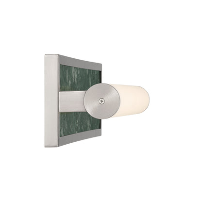 Stratum Integrated LED 24in Vanity in Brushed Nickel with Persian Green Marble - - Golden Lighting