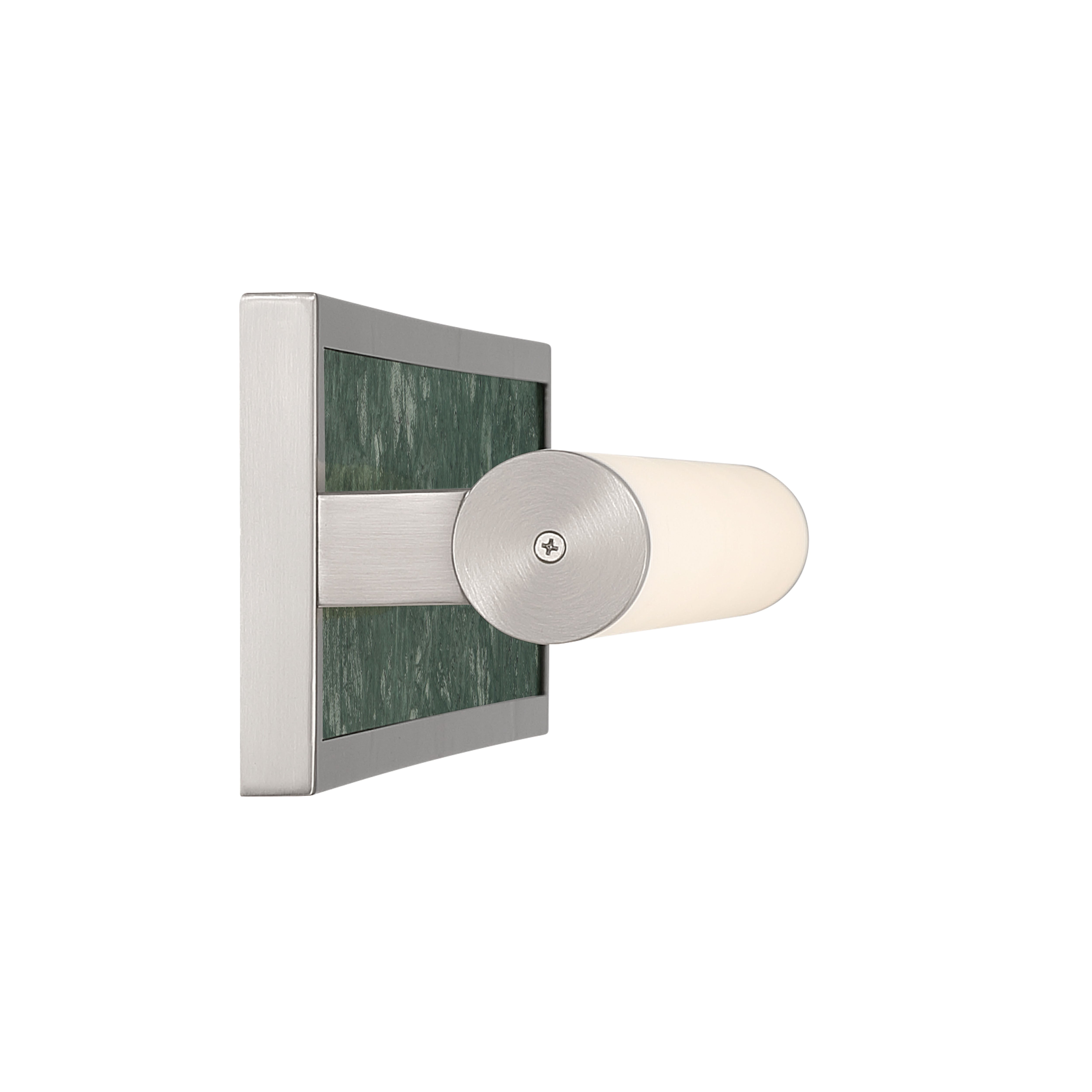 Stratum Integrated LED 24in Vanity in Brushed Nickel with Persian Green Marble - - Golden Lighting