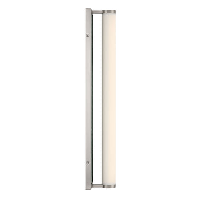 Stratum Integrated LED 24in Vanity in Brushed Nickel with Persian Green Marble - - Golden Lighting