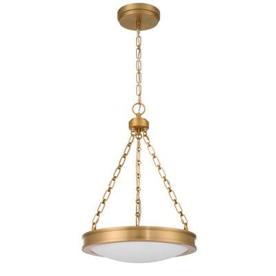 Golden Lighting Cameron Integrated LED 17in Pendant in Brushed Champagne Brass with Etched Glass - - Golden Lighting