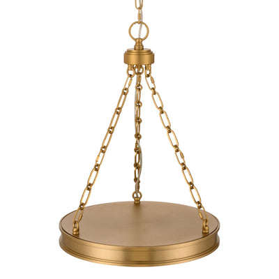 Golden Lighting Cameron Integrated LED 17in Pendant in Brushed Champagne Brass with Etched Glass - - Golden Lighting