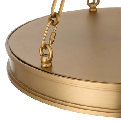Golden Lighting Cameron Integrated LED 17in Pendant in Brushed Champagne Brass with Etched Glass - - Golden Lighting