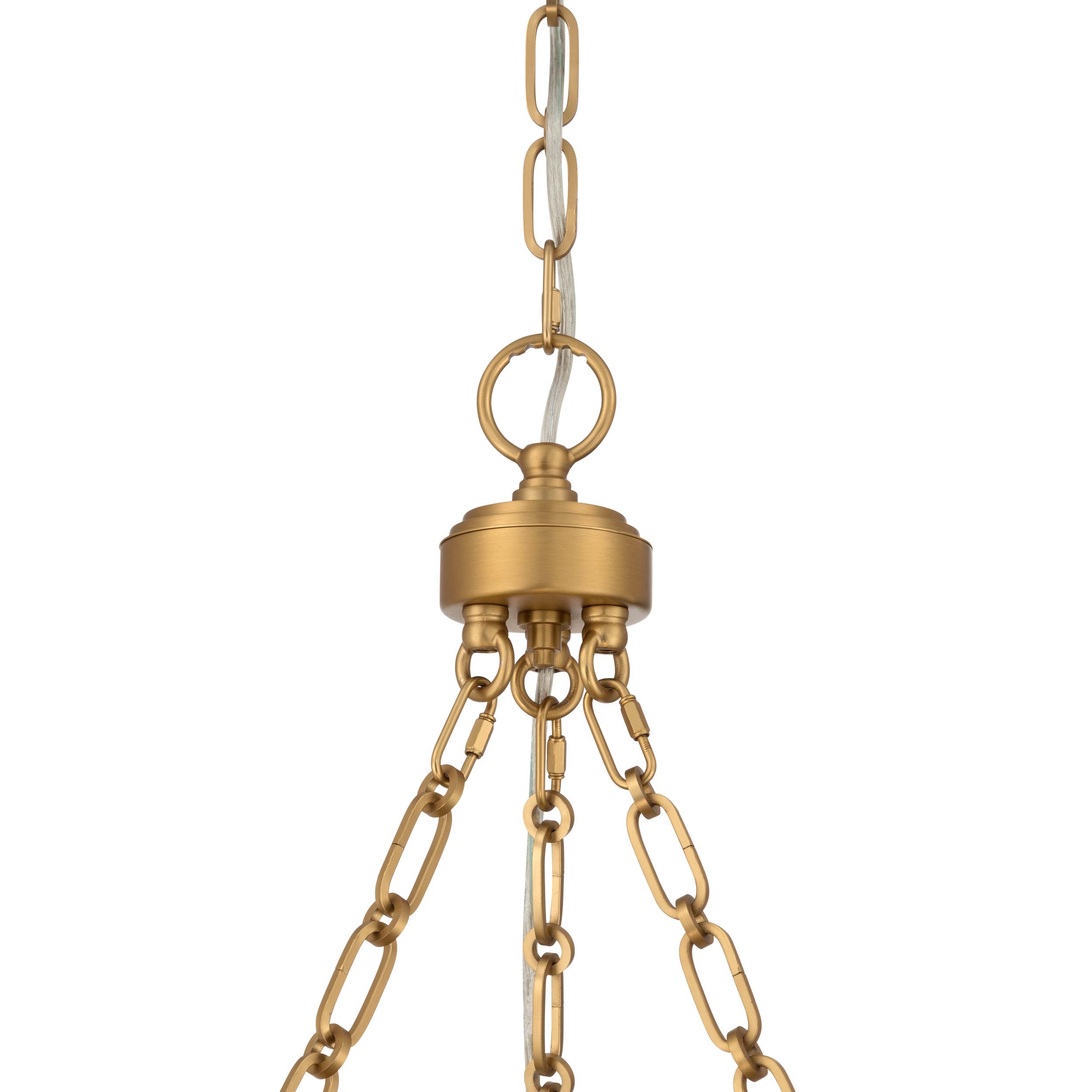 Golden Lighting Cameron Integrated LED 17in Pendant in Brushed Champagne Brass with Etched Glass - - Golden Lighting