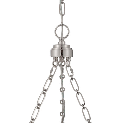 Golden Lighting Cameron Integrated LED 17in Pendant in Polished Nickel with Etched Glass - - Golden Lighting