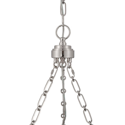 Golden Lighting Cameron Integrated LED 17in Pendant in Polished Nickel with Etched Glass - - Golden Lighting