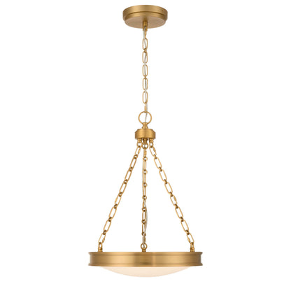 Golden Lighting Cameron Integrated LED 17in Pendant in Brushed Champagne Brass with Etched Glass - Default Title - Golden Lighting
