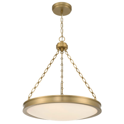 Golden Lighting Cameron Integrated LED 24in Pendant in Brushed Champagne Brass with Etched Glass - - Golden Lighting