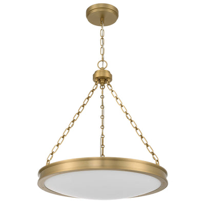 Golden Lighting Cameron Integrated LED 24in Pendant in Brushed Champagne Brass with Etched Glass - - Golden Lighting
