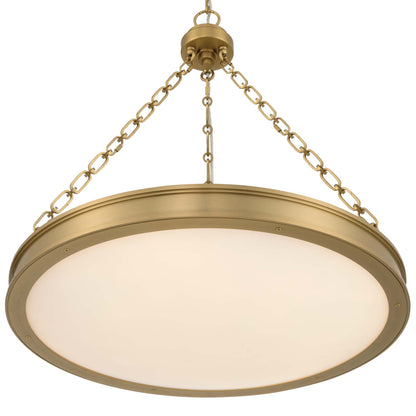 Golden Lighting Cameron Integrated LED 24in Pendant in Brushed Champagne Brass with Etched Glass - - Golden Lighting
