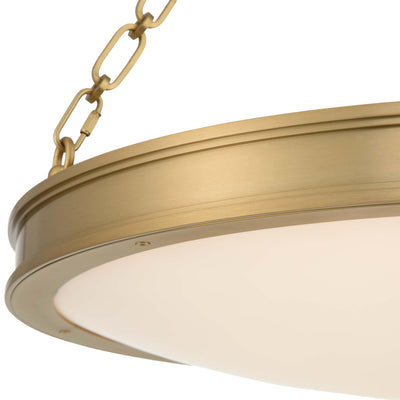 Golden Lighting Cameron Integrated LED 24in Pendant in Brushed Champagne Brass with Etched Glass - - Golden Lighting