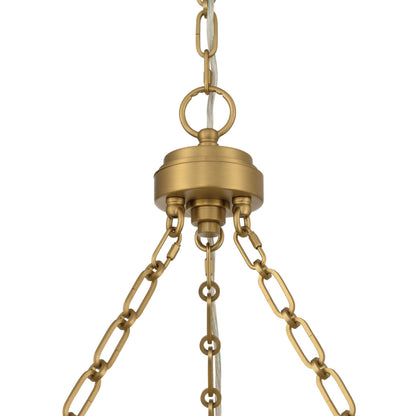 Golden Lighting Cameron Integrated LED 24in Pendant in Brushed Champagne Brass with Etched Glass - - Golden Lighting