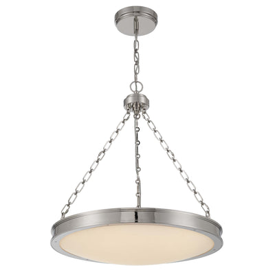Golden Lighting Cameron Integrated LED 24in Pendant in Polished Nickel with Etched Glass - - Golden Lighting