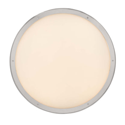 Golden Lighting Cameron Integrated LED 24in Pendant in Polished Nickel with Etched Glass - - Golden Lighting