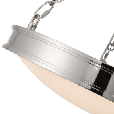 Golden Lighting Cameron Integrated LED 24in Pendant in Polished Nickel with Etched Glass - - Golden Lighting