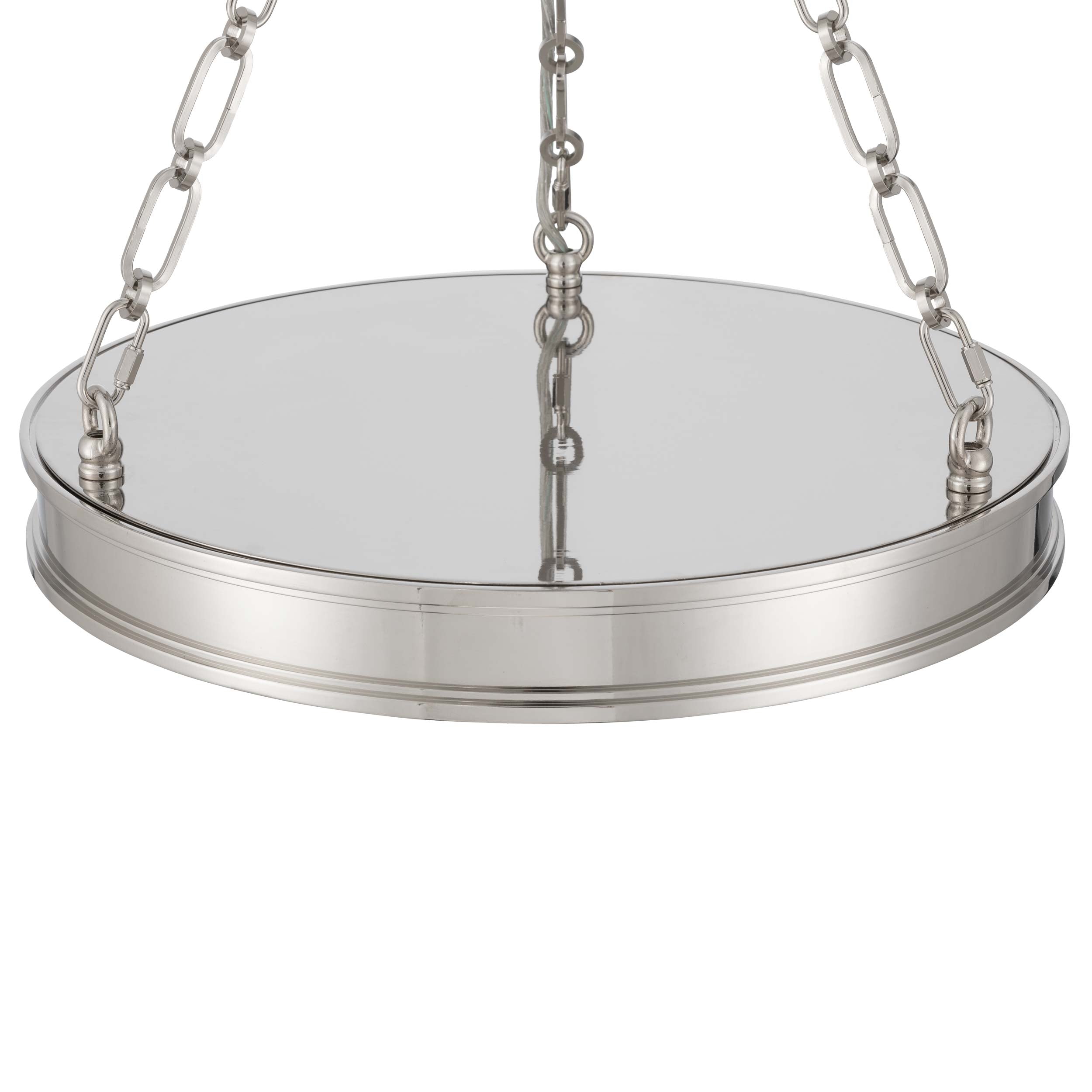 Golden Lighting Cameron Integrated LED 24in Pendant in Polished Nickel with Etched Glass - - Golden Lighting