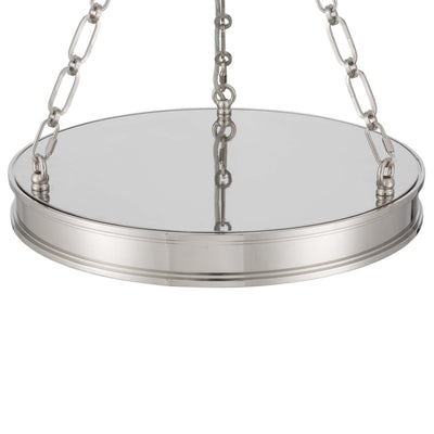Golden Lighting Cameron Integrated LED 24in Pendant in Polished Nickel with Etched Glass - - Golden Lighting