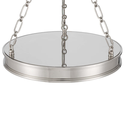 Golden Lighting Cameron Integrated LED 24in Pendant in Polished Nickel with Etched Glass - - Golden Lighting