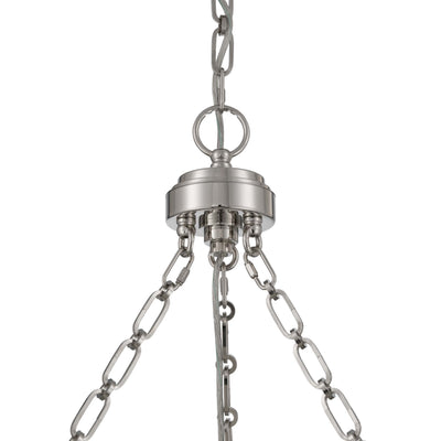 Golden Lighting Cameron Integrated LED 24in Pendant in Polished Nickel with Etched Glass - - Golden Lighting