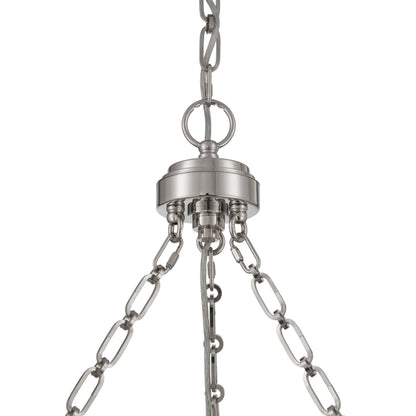 Golden Lighting Cameron Integrated LED 24in Pendant in Polished Nickel with Etched Glass - - Golden Lighting