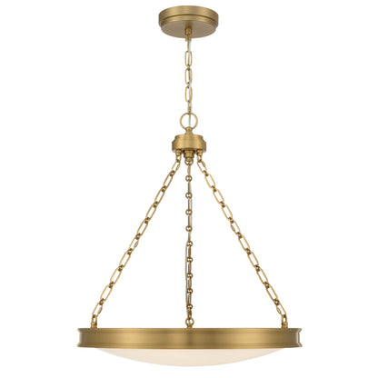 Golden Lighting Cameron Integrated LED 24in Pendant in Brushed Champagne Brass with Etched Glass - Default Title - Golden Lighting