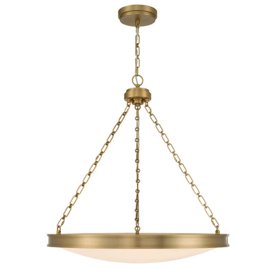 Golden Lighting Cameron Integrated LED 30in Pendant in Brushed Champagne Brass with Etched Glass - - Golden Lighting