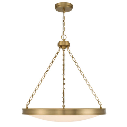 Golden Lighting Cameron Integrated LED 30in Pendant in Brushed Champagne Brass with Etched Glass - - Golden Lighting