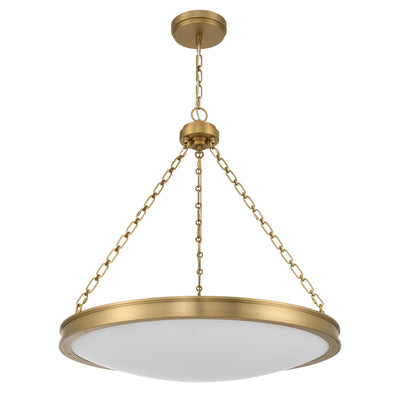 Golden Lighting Cameron Integrated LED 30in Pendant in Brushed Champagne Brass with Etched Glass - - Golden Lighting