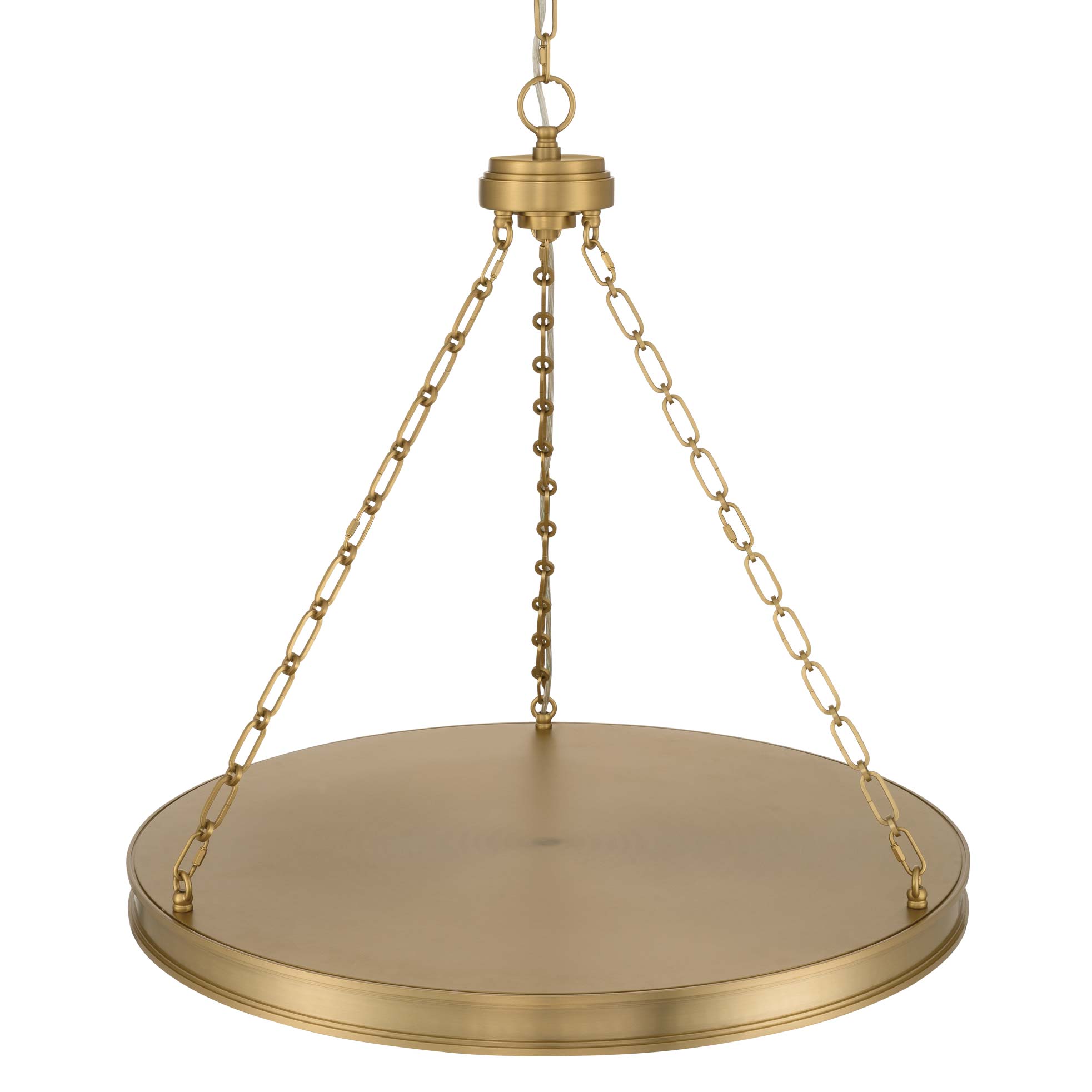 Golden Lighting Cameron Integrated LED 30in Pendant in Brushed Champagne Brass with Etched Glass - - Golden Lighting
