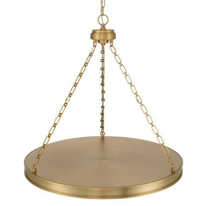 Golden Lighting Cameron Integrated LED 30in Pendant in Brushed Champagne Brass with Etched Glass - - Golden Lighting