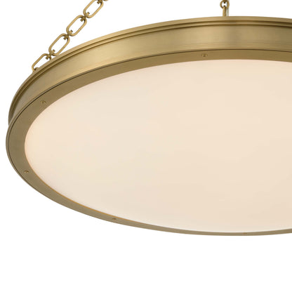 Golden Lighting Cameron Integrated LED 30in Pendant in Brushed Champagne Brass with Etched Glass - - Golden Lighting
