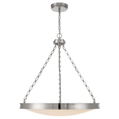 Golden Lighting Cameron Integrated LED 30in Pendant in Polished Nickel with Etched Glass - - Golden Lighting