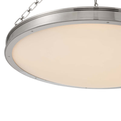 Golden Lighting Cameron Integrated LED 30in Pendant in Polished Nickel with Etched Glass - - Golden Lighting