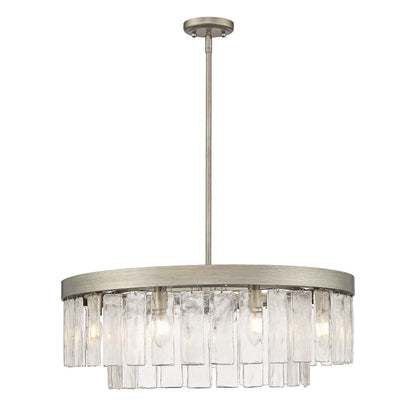 Golden Lighting Ciara 9-light Chandelier in Peruvian Silver - - Golden Lighting