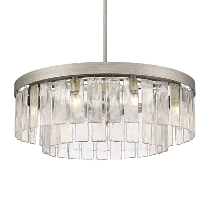 Golden Lighting Ciara 9-light Chandelier in Peruvian Silver - - Golden Lighting