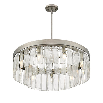 Golden Lighting Ciara 9-light Chandelier in Peruvian Silver - - Golden Lighting